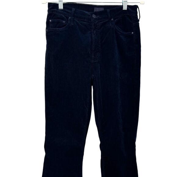 NWT Mother Denim NWOT Insider Crop Step Fray in Navy Corduroy - Picture 5 of 15